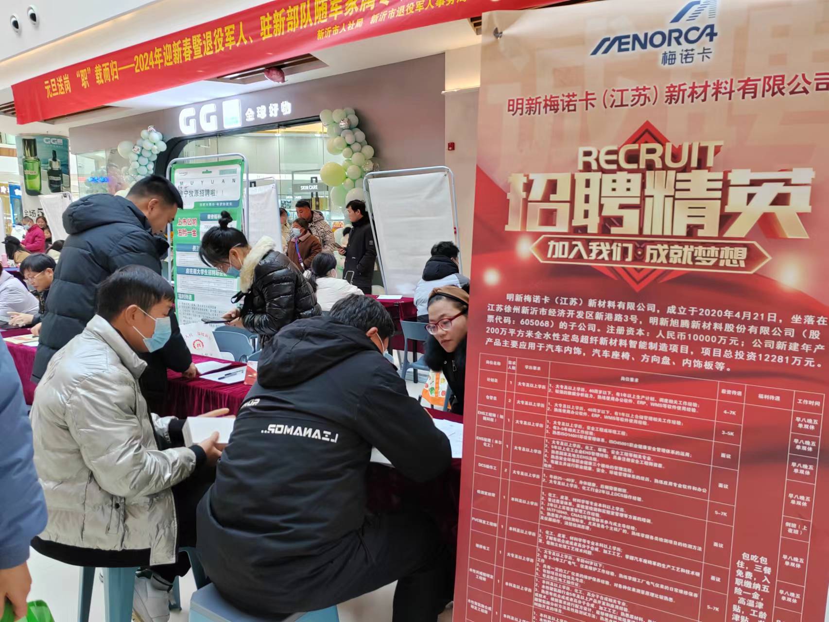 新沂市2023年迎新年暨退役軍人（軍屬）專場(chǎng)大型招聘會(huì)成功舉